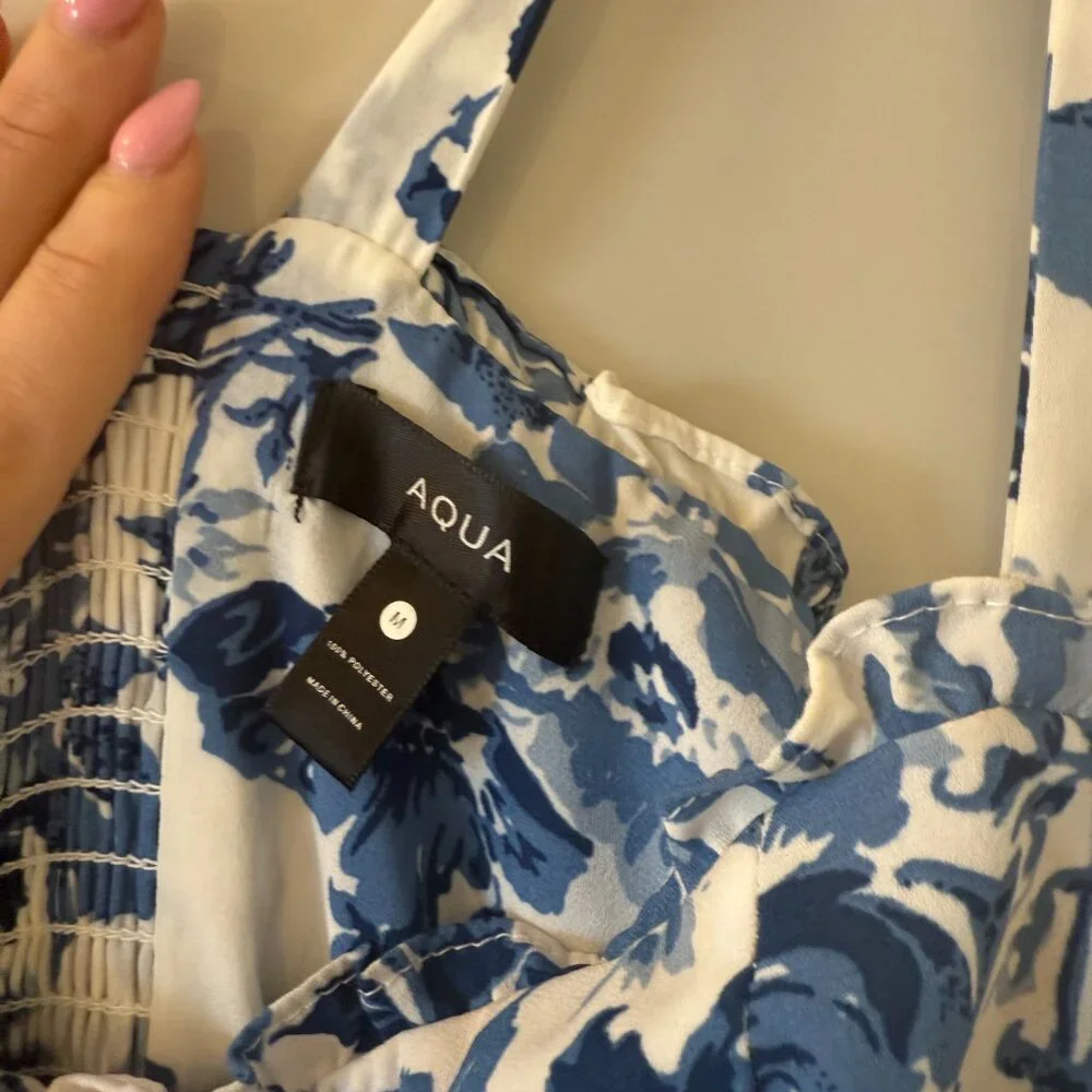 AQUA Toile De Jouy Sleeveless Floral Midi Dress - Picture 6 of 6